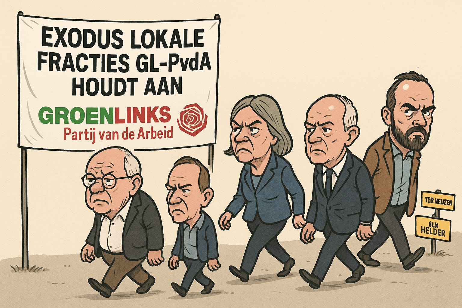Exodus lokale fracties GL–PvdA houdt aan: Fracties Den Helder en Terneuzen stappen eruit