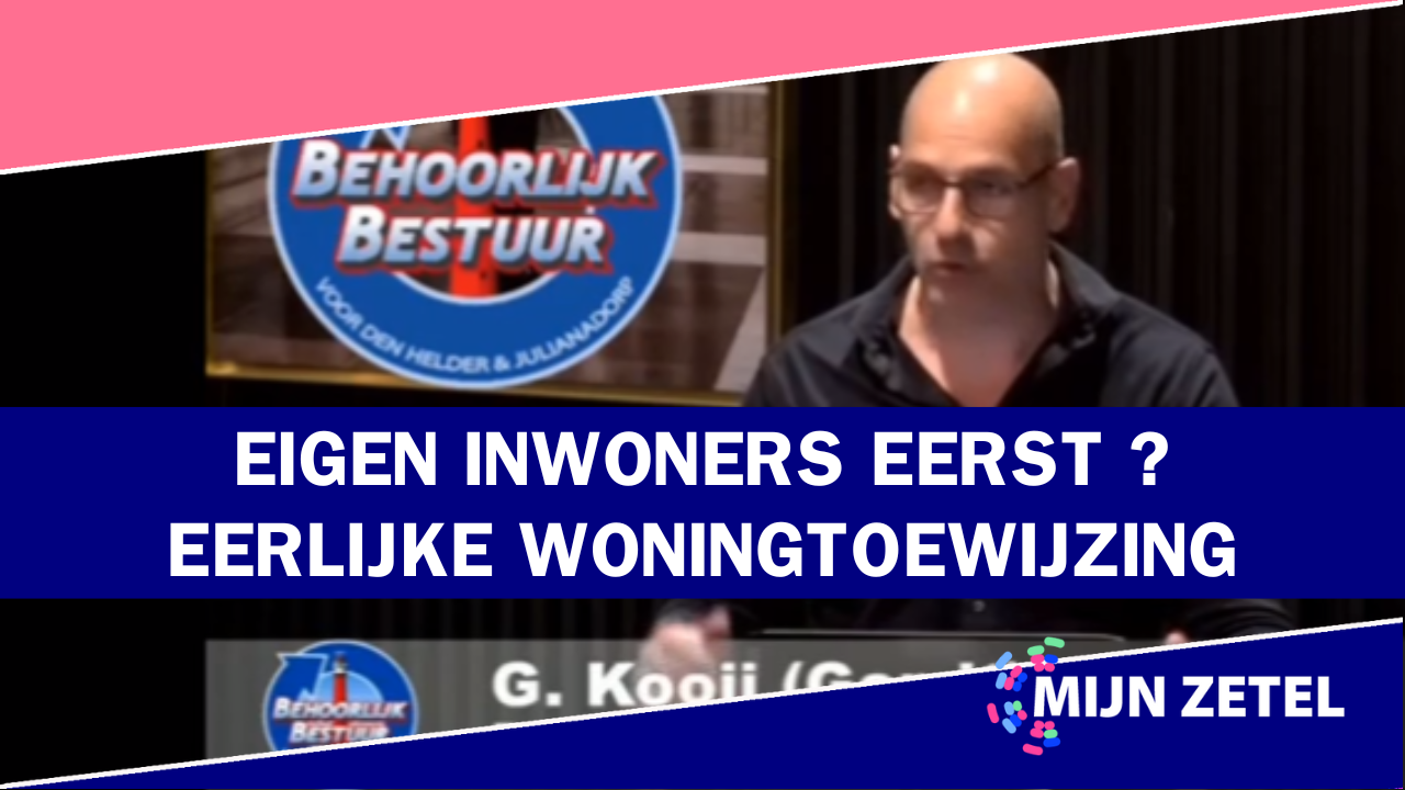 Behoorlijk bestuur komt met motie voor eerlijke woningtoewijzing